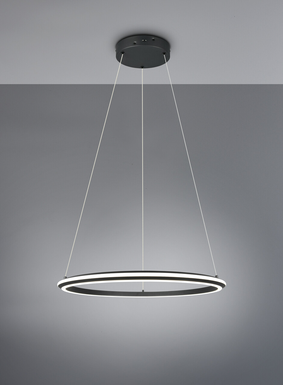 Lustra Amador, TRIO, 75x150 cm, 48W, 1x SMD, metal, negru mat - imagine 7